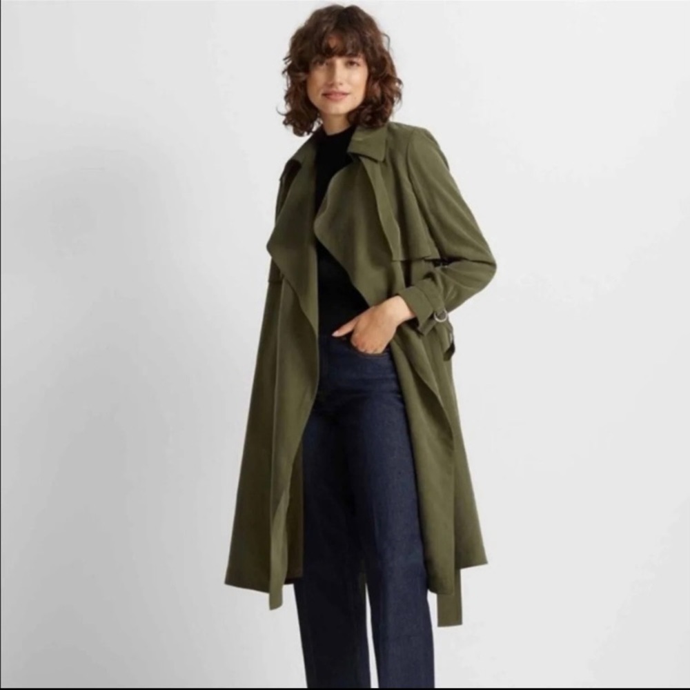 Club Monaco Elima Olive Green Trench